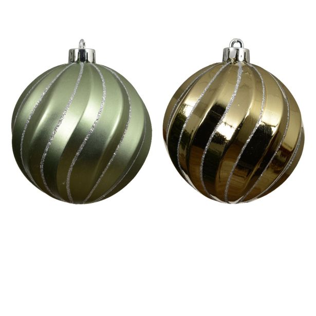 BUNKA IZ UMETNE MASE DECORIS FI 8 CM, ROŽMARIN ZELENA VZOREC, 6/1
