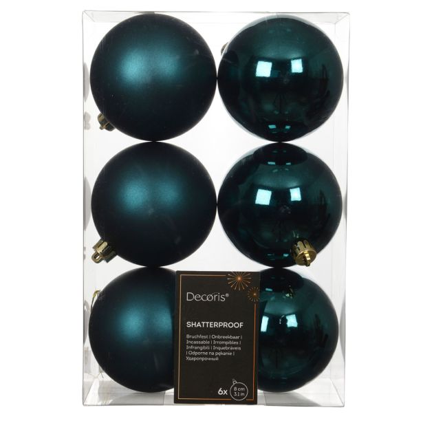 BUNKA IZ UMETNE MASE DECORIS FI 8 CM, SMARAGDNA, 6/1 SIJOČA/MAT