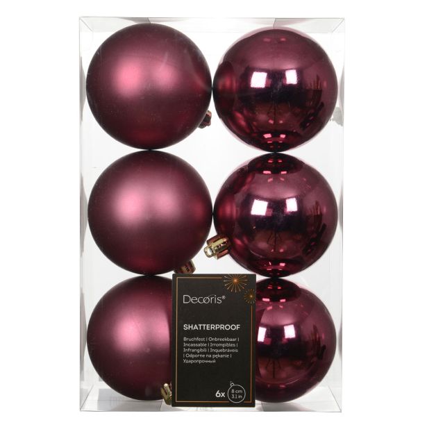 BUNKA IZ UMETNE MASE DECORIS FI 8 CM, TEMNO ROZA 6/1 SIJOČA/MAT