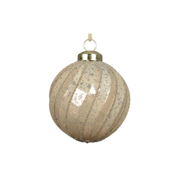 BUNKA IZ UMETNE MASE DECORIS FI 8 CM, ZLATA/BEŽ VZOREC, SORTIRANO
