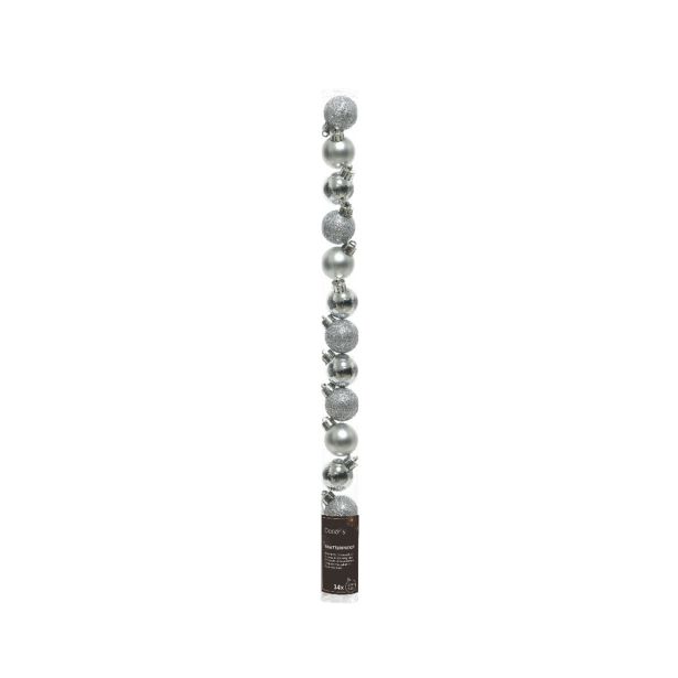 BUNKA IZ UMETNE MASE DECORIS SREBRNA V TUBI 14/1 FI 3 CM