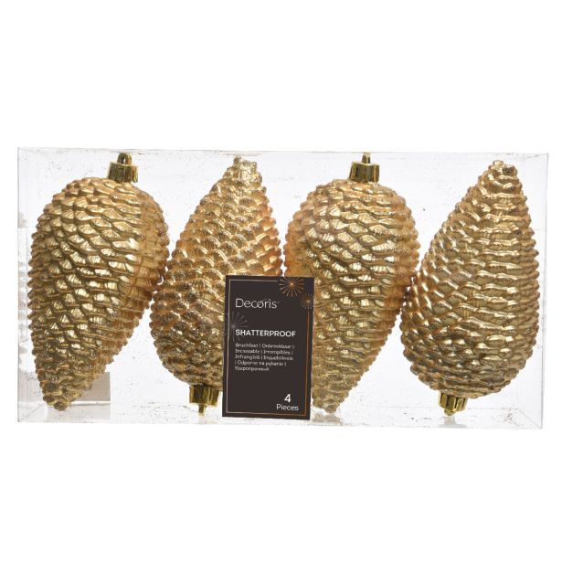 BUNKA IZ UMETNE MASE DECORIS STORŽ, 12 CM, ZLAT 4/1