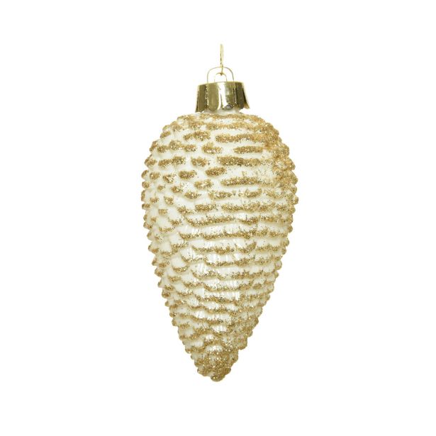 BUNKA IZ UMETNE MASE DECORIS STORŽ, 8 CM, BELO ZLAT 6/1