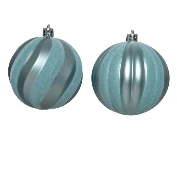 BUNKA IZ UMETNE MASE DECORIS SVETLO MODRA Z DEKORJEM FI 8 CM SORT