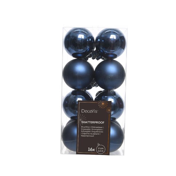 BUNKA IZ UMETNE MASE DECORIS TEMNO MODRA SIJOČA/MAT 16/1 FI 4 CM