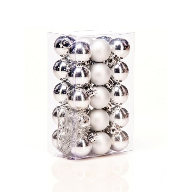 BUNKA IZ UMETNE MASE GLOSSTYLE 30MM SREBRNE 30/1