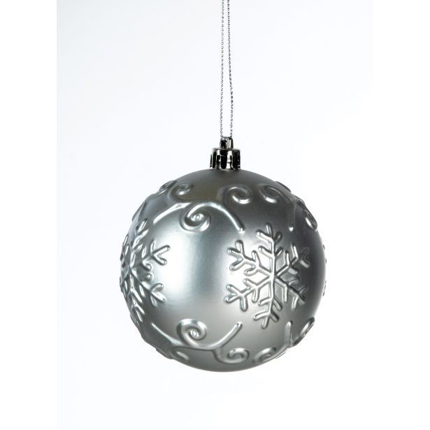 BUNKA IZ UMETNE MASE GLOSSTYLE DEKOR 8 CM SREBRNA SORTIRANO