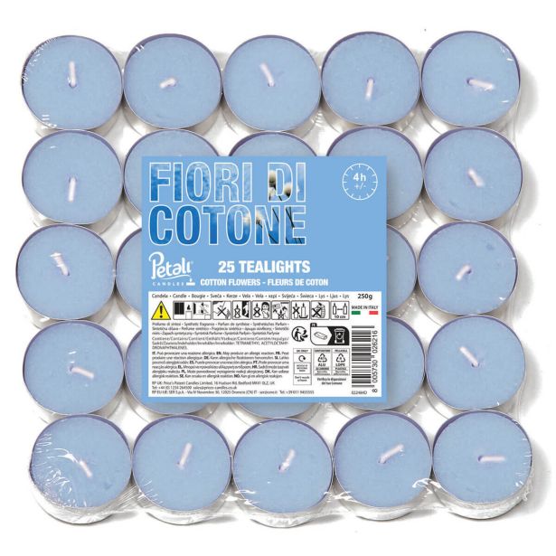 ČAJNA SVEČA ALADINO 25/1 COTTON FLOWERS