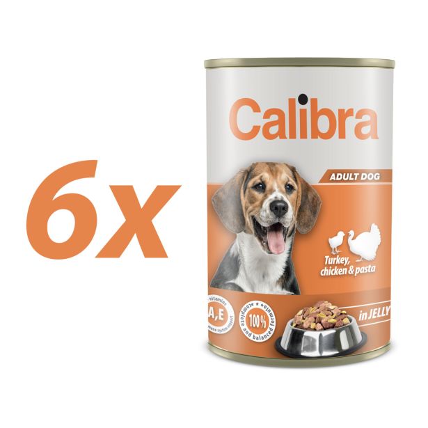 CALIBRA PREMIUM KONZERVA PURAN, PIŠČANEC IN TESTENINE V ŽELEJU 6X1240 G