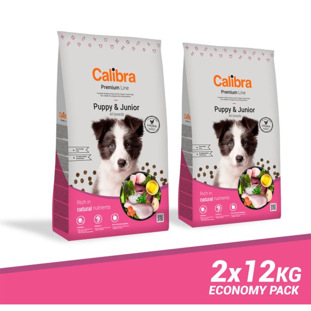 CALIBRA PREMIUM LINE PUPPY&JUNIOR 2X12 KG