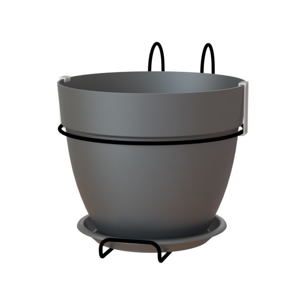 PE ZUNANJI LONEC CAPRI CAMPANA BALKONSKI SET ANTRACIT 20CM