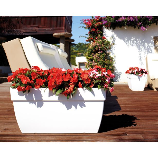 PE ZUNANJI LONEC CAPRI XL BEL 80X40CM