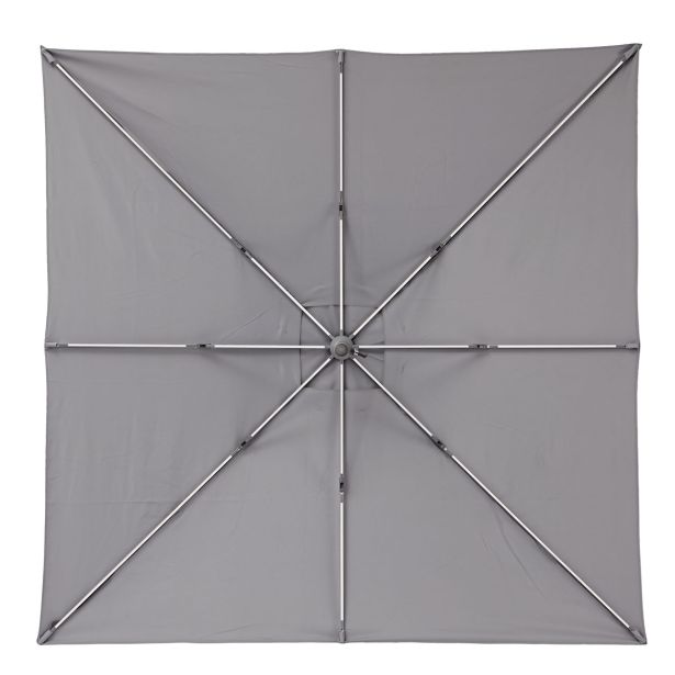 SENČNIK NATERIAL SRED. SONO II LED 290X290 RJAV, ALU, 250G