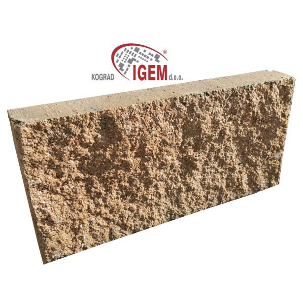 BETONSKA PLOŠČA KOGRAD CEPLJENA VELIKA RJAVA 50X19X7