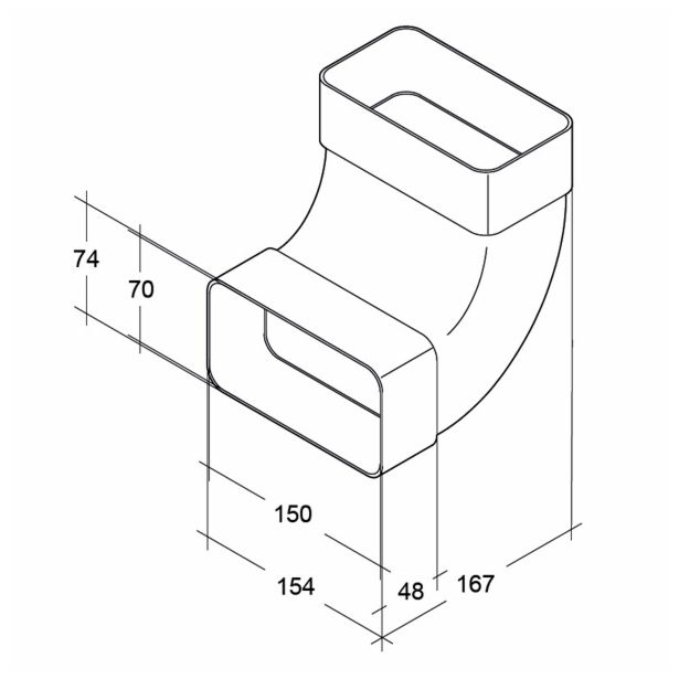 CEV ZA NAPO SICCABO KOLENO NAVPIČNO 90° PLOŠČATO