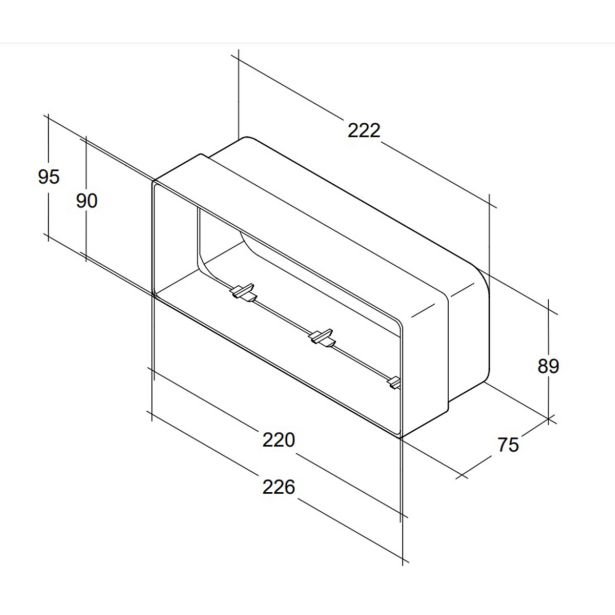 CEV ZA NAPO SICCABO ADAPTER CEVNI SISTEM PLOŠČATI 220X90