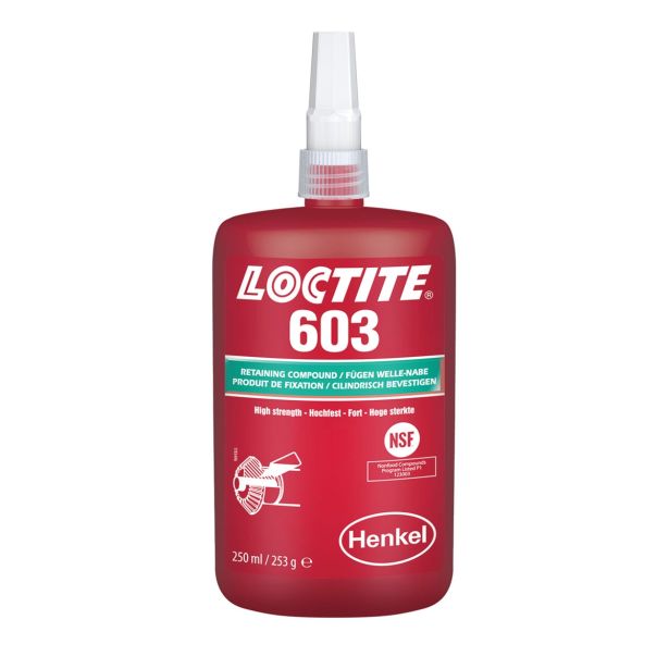 CILINDRIČNO LEPLJENJE HENKEL ACM LOCTITE 603 BO 250ML HR/RO/SI/SK 250 ML