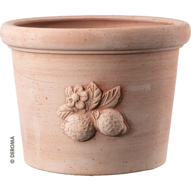 GLINENI ZUNANJI LONEC DEROMA CILINDRO SICILIA TERRACOTTA 23 CM