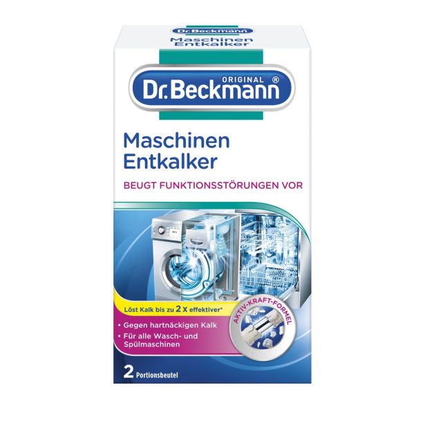 ČISTILO ZA VODNI KAMEN DR. BECKMANN ZA POMIVALNI IN PRALNI STROJ2X50G ODSTRANJEVALEC