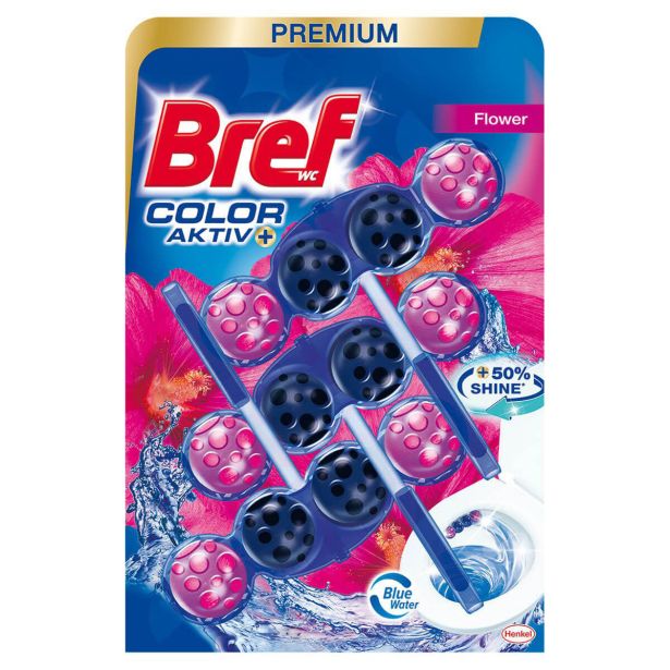 WC OSVEŽILEC ZRAKA HENKEL LCH BREF COLOR AKTIV 3X50 G FRESH FLOWER