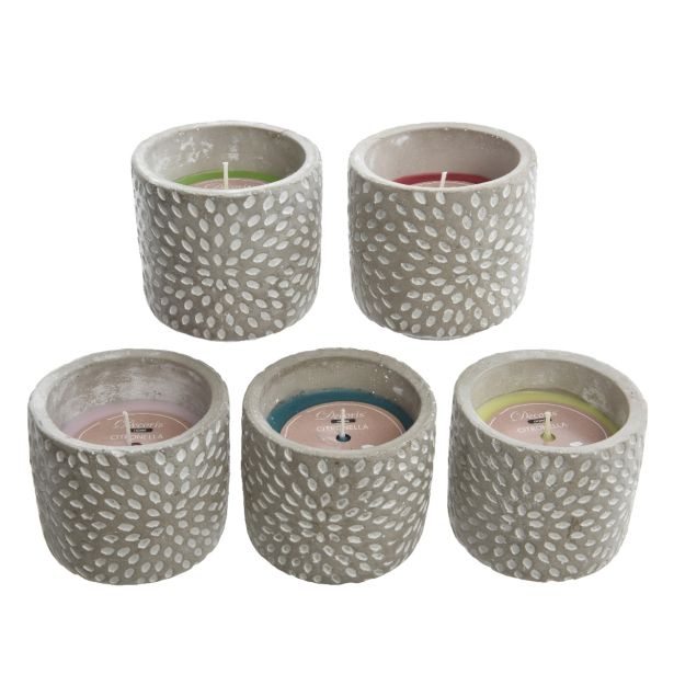 SVEČA DECORIS CITRONELLA V KERAMIČNEM LONČKU FI10.5CM, SORT