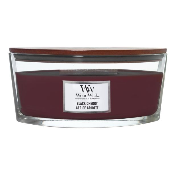 SVEČA V KOZARCU WOODWICK CLASSIC ELIPSE BLACK CHERRY