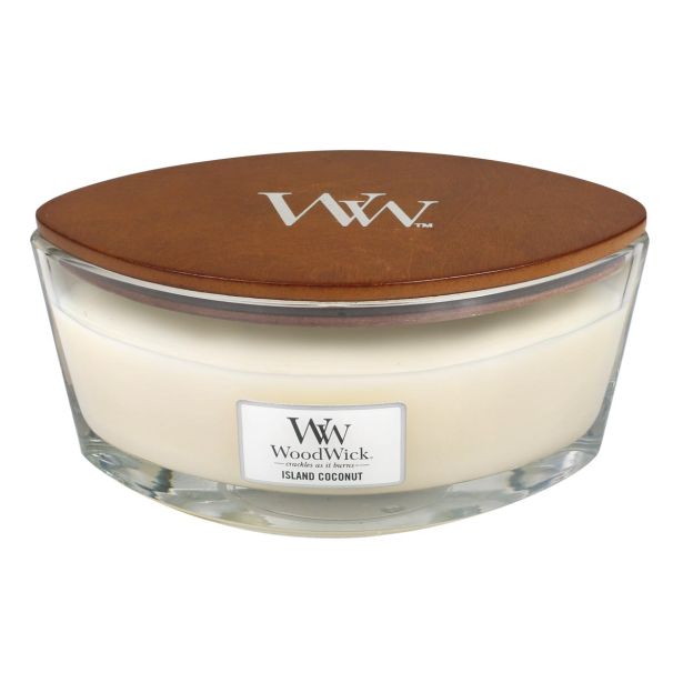 SVEČA V KOZARCU WOODWICK CLASSIC ELIPSE ISLAND COCONUT