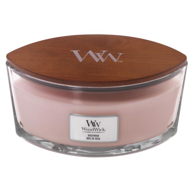 SVEČA V KOZARCU WOODWICK CLASSIC ELIPSE ROSEWOOD