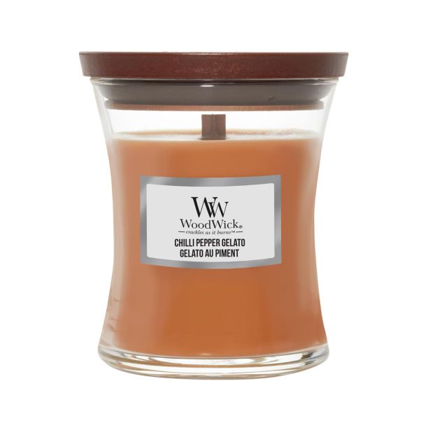 SVEČA V KOZARCU WOODWICK CLASSIC MEDIUM CHILLI PEPPER GELATO