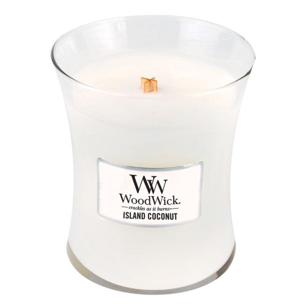 SVEČA V KOZARCU WOODWICK CLASSIC MEDIUM ISLAND COCONUT