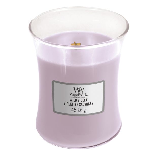 SVEČA V KOZARCU WOODWICK CLASSIC MEDIUM WILD VIOLET