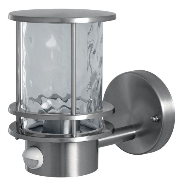 SENZORSKO SVETILO LEDVANCE CLASSIC POST GOR 1XE27 S SENZORJEM, INOX
