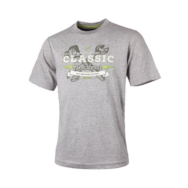 MAJICA ALBATROS CLASSIC T-SHIRT ŠT. S SIVA S POTISKOM