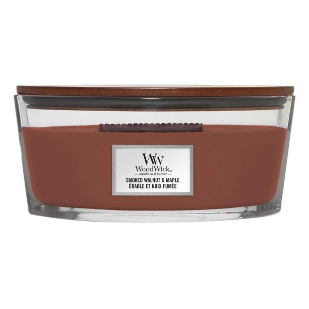 SVEČA V KOZARCU WOODWICK CLASSIC ELIPSE SMOKED WALNUT & MAPLE