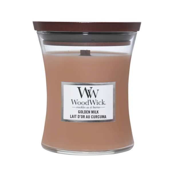 SVEČA V KOZARCU WOODWICK CLASSIC WW MEDIUM GOLDEN MILK
