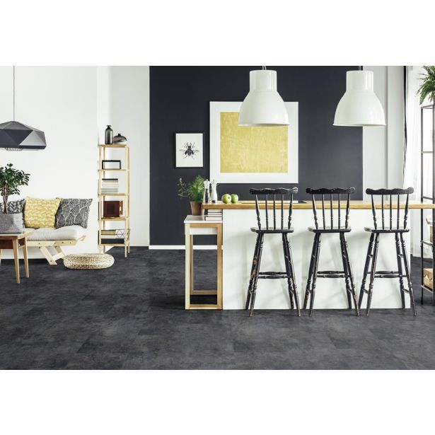 VINIL PLOŠČA, LVT SENSO CLIC 30 PETRA BLACK 729X391X4.2 MM