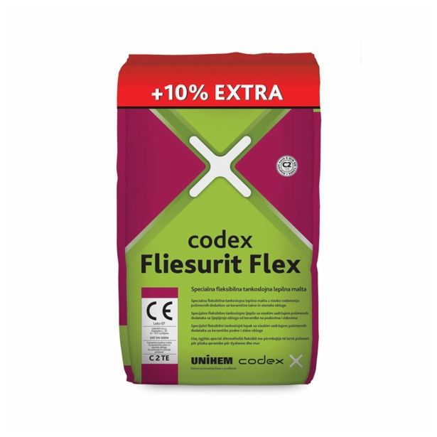 LEPILO ZA PLOŠČICE CODEX FLIESURIT FLEX 27.5 KG C2 TE