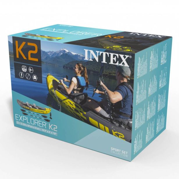 ČOLN INTEX EXPLORER K2 KAJAK ZA 2 OSEBI 312X91X51 CM