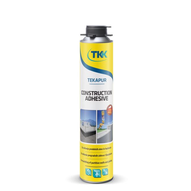 POLIURETANSKA PENA TEKAPUR CONSTRUCTION ADHESIVE (GUN GRADE) 800 ML - LEPILO ZA ZIDANJE