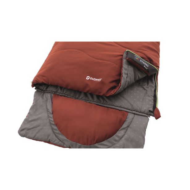 SPALNA VREČA OUTWELL CONTOUR OCHRE RED 225X90 CM, RDEČA
