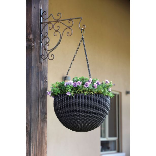 PE ZUNANJI LONEC KETER COZY M OBEŠANKA ANTRACIT 36 X 36 X 22.5 CM