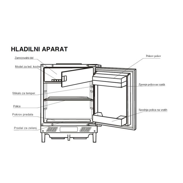 HLADILNIK CANDY CRU 164 NE