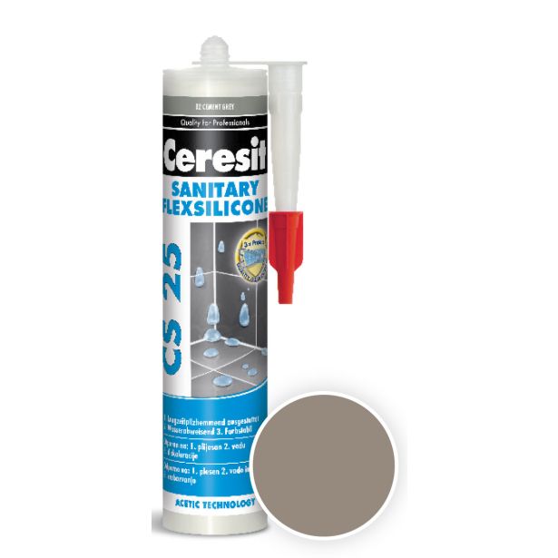 SILIKONSKA TESNILNA MASA HENKEL ACB CERESIT CS 25 12 CEMENTGRAY 300 ML