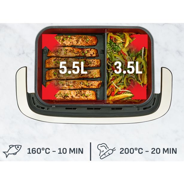 CVRTNIK NA VROČI ZRAK TEFAL INFRA EVER FRY DUAL FLEX EY9278E0
