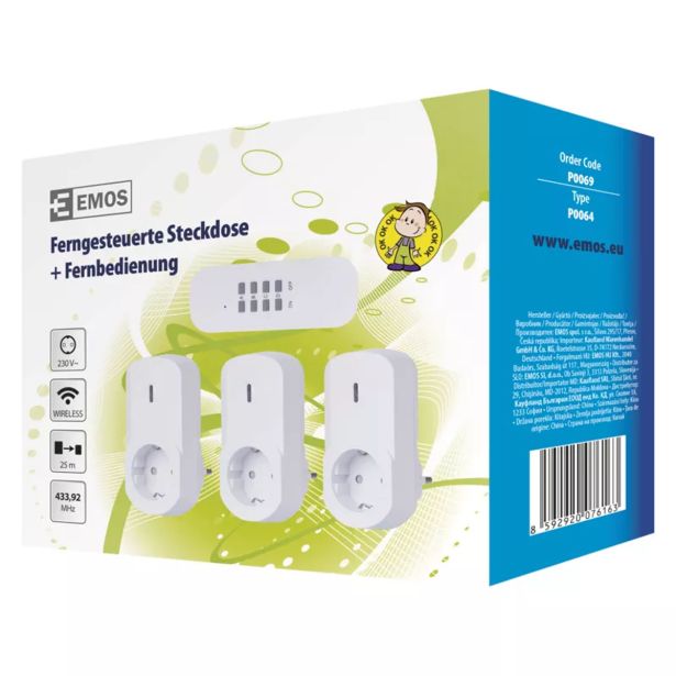 POSEBNA VTIČNICA EMOS DALJINSKO VODENE VTIČNICE SCH PAK 3/1