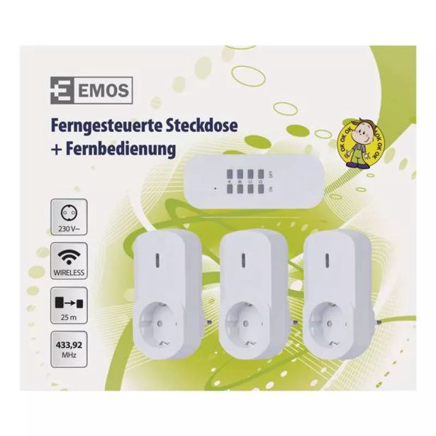 POSEBNA VTIČNICA EMOS DALJINSKO VODENE VTIČNICE SCH PAK 3/1