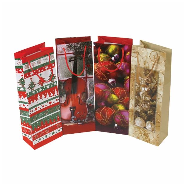 DARILNA VREČKA NL KLASIKA, STEKLENICA Z VRVICO