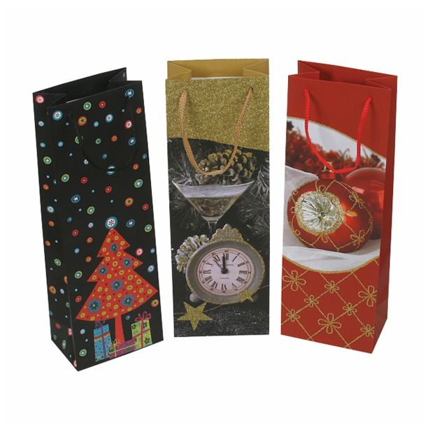 DARILNA VREČKA NL MAT STEKLENICA 130X85X360 MM