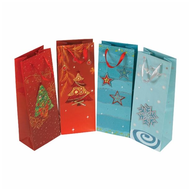 DARILNA VREČKA NL Z DEKORACIJO EX STEKLENICA 130X85X360