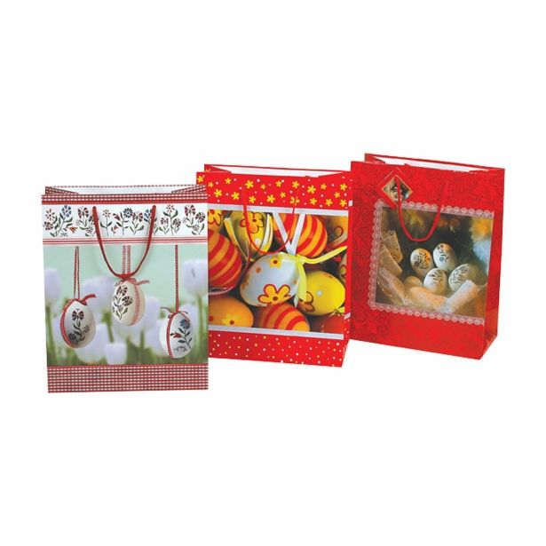 DARILNA VREČKA PLASTIFICIRANA A 4 VELIKA NOČ 264X136X327 MM